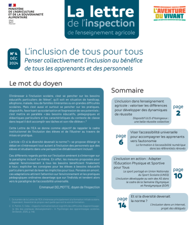 Inclusion en EPS dans l'EA (lettre de l'Inspection de l'EA)